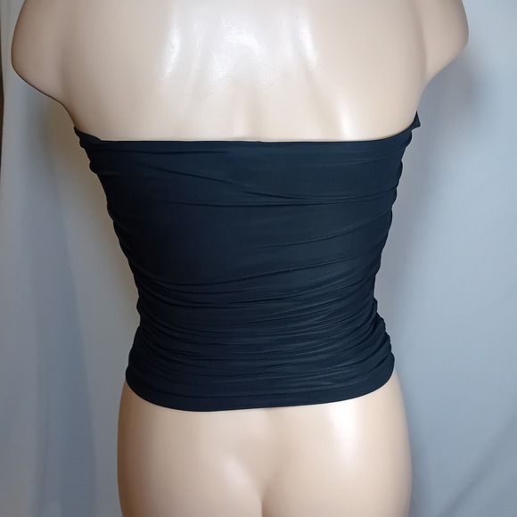 Y2K Entro Ruched Sequin Strapless Tube Top Corset Bustier Mini Skirt Glam Fits S - Picture 5 of 15